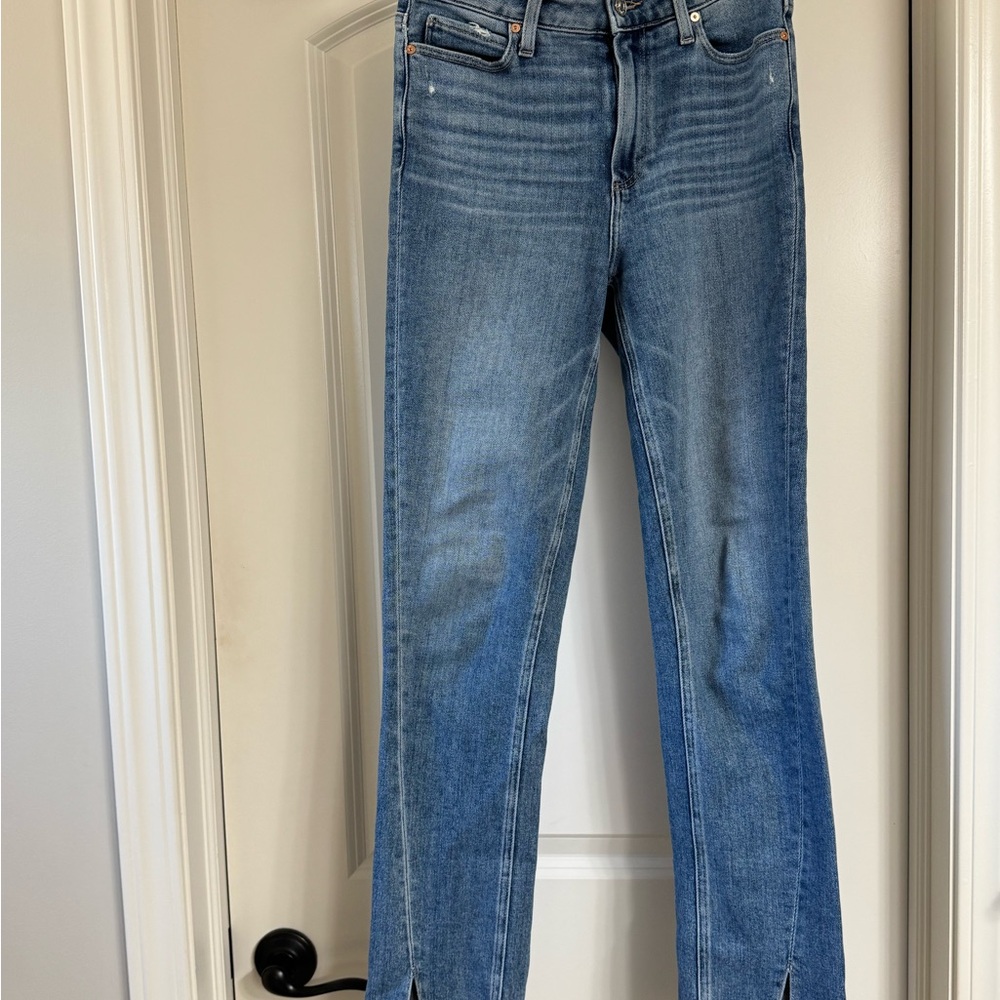 PAIGE Blue Straight Leg Jeans Classic Style